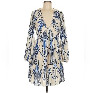 Elegant Blue and White Women's Dress